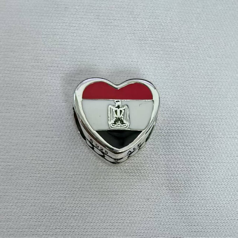 Pandora EGYPT Exclusive Travel Heart Charm Pendant, S925 Silver Jewelry
